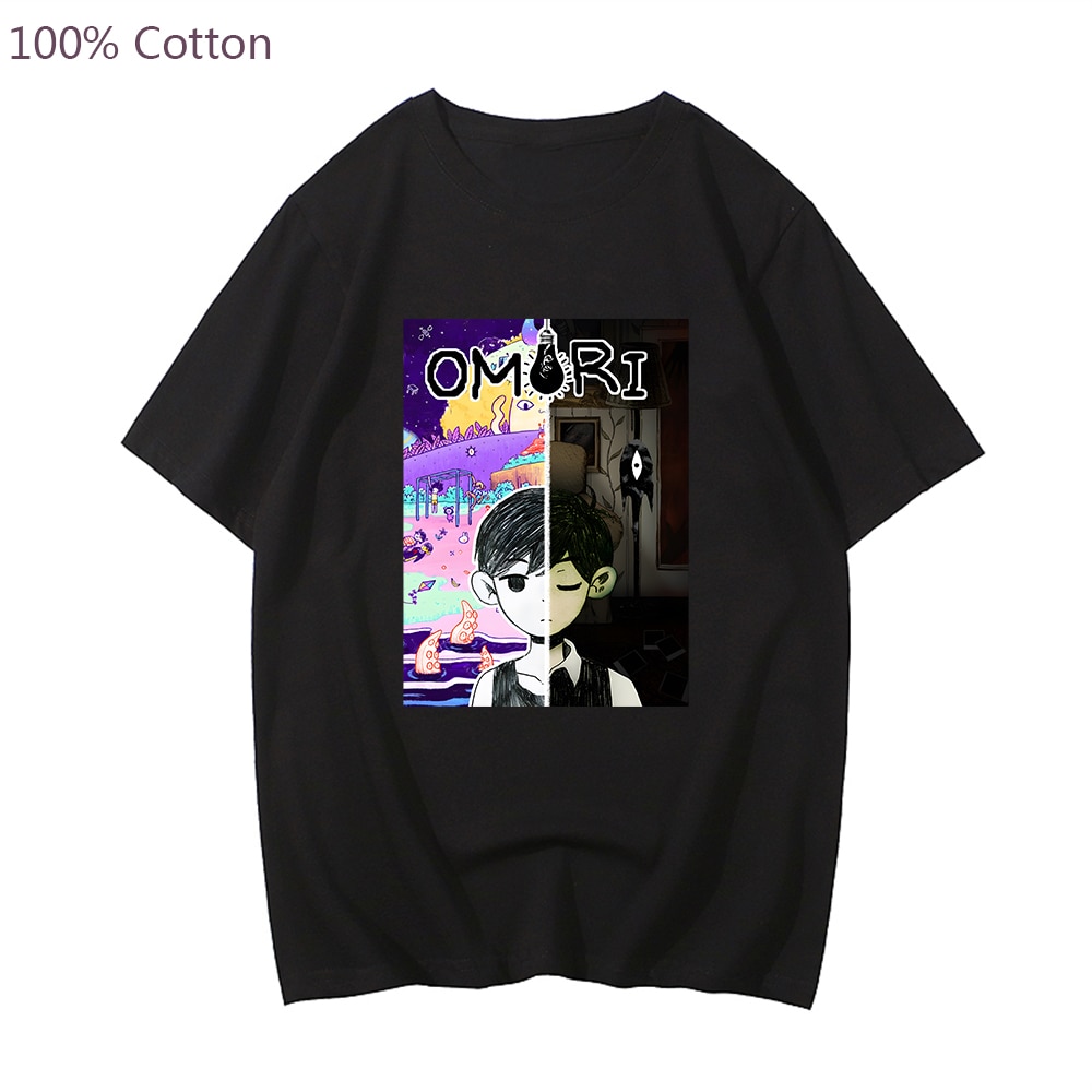 Game Omori T shirt Sunny and Cat Cartoon Graphic Tshirt Short Sleeve Harajuku Fashion Tee shirt 1 - Omori Plush