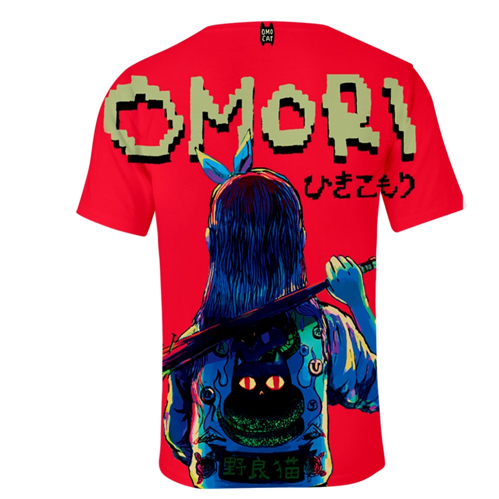 OMORI 3D Trend Character Print T shirt Comfortable Loose Short Sleeve Casual All match T shirts 1 - Omori Plush