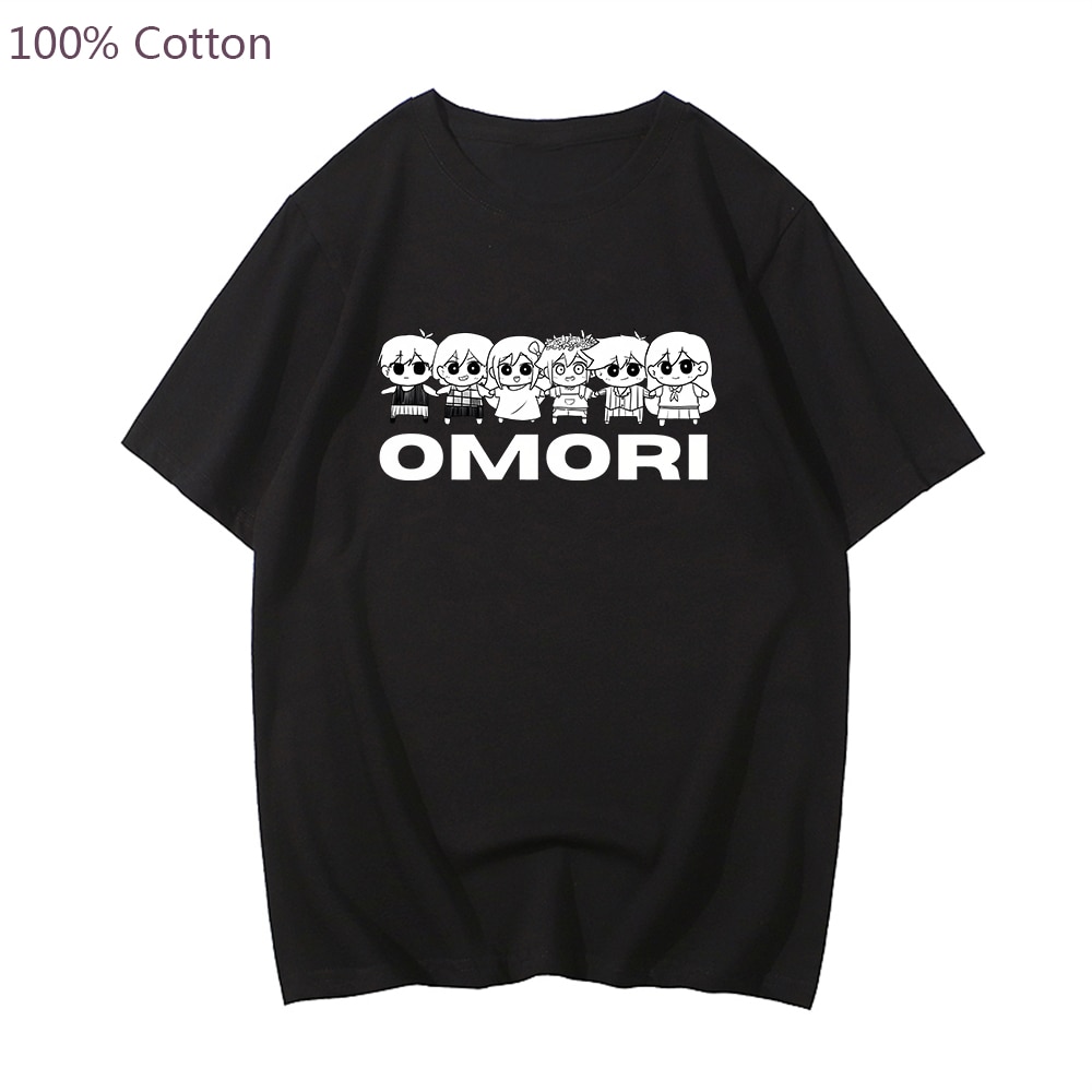 Omori Game Print T shirt Men Short Sleeve Unisex Tee shirt Fashion Harajuku Streetwear Fashion Plus - Omori Plush