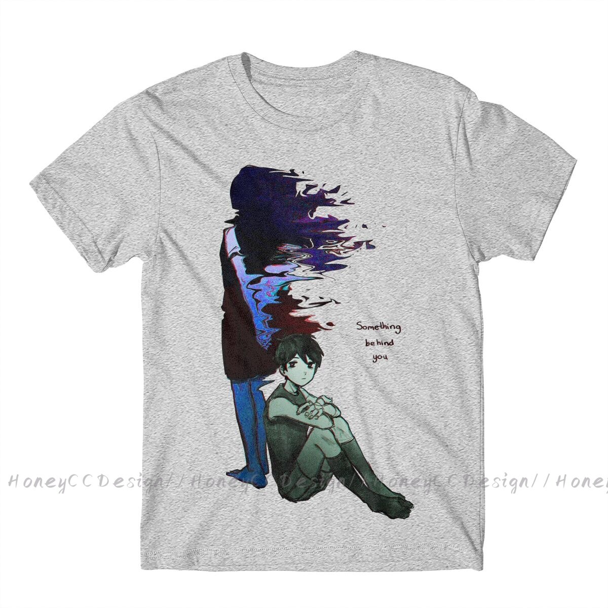 Omori Psychological horror RPG Print Cotton T Shirt Camiseta Hombre Some Thing Behind You Fanart For 1 - Omori Plush