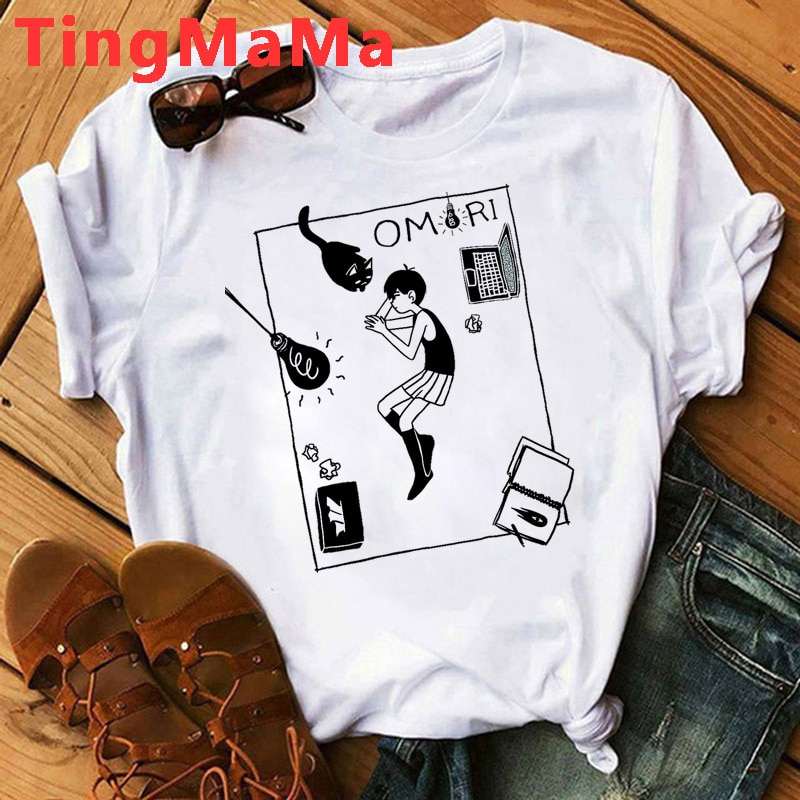Omori Summer Top Clothes Men Print Aesthetic Streetwear Ulzzang T shirt Tumblr Omori T Shirt Male 1 - Omori Plush