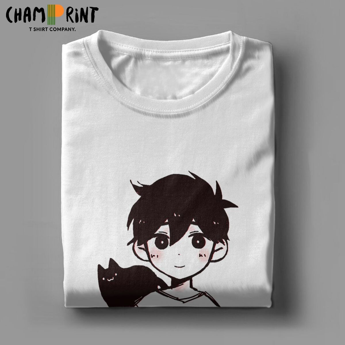 Omori Sunny And Mewo Cat Men T Shirt Cartoon Anime Game Funny Tees Short Sleeve Round 3 - Omori Plush