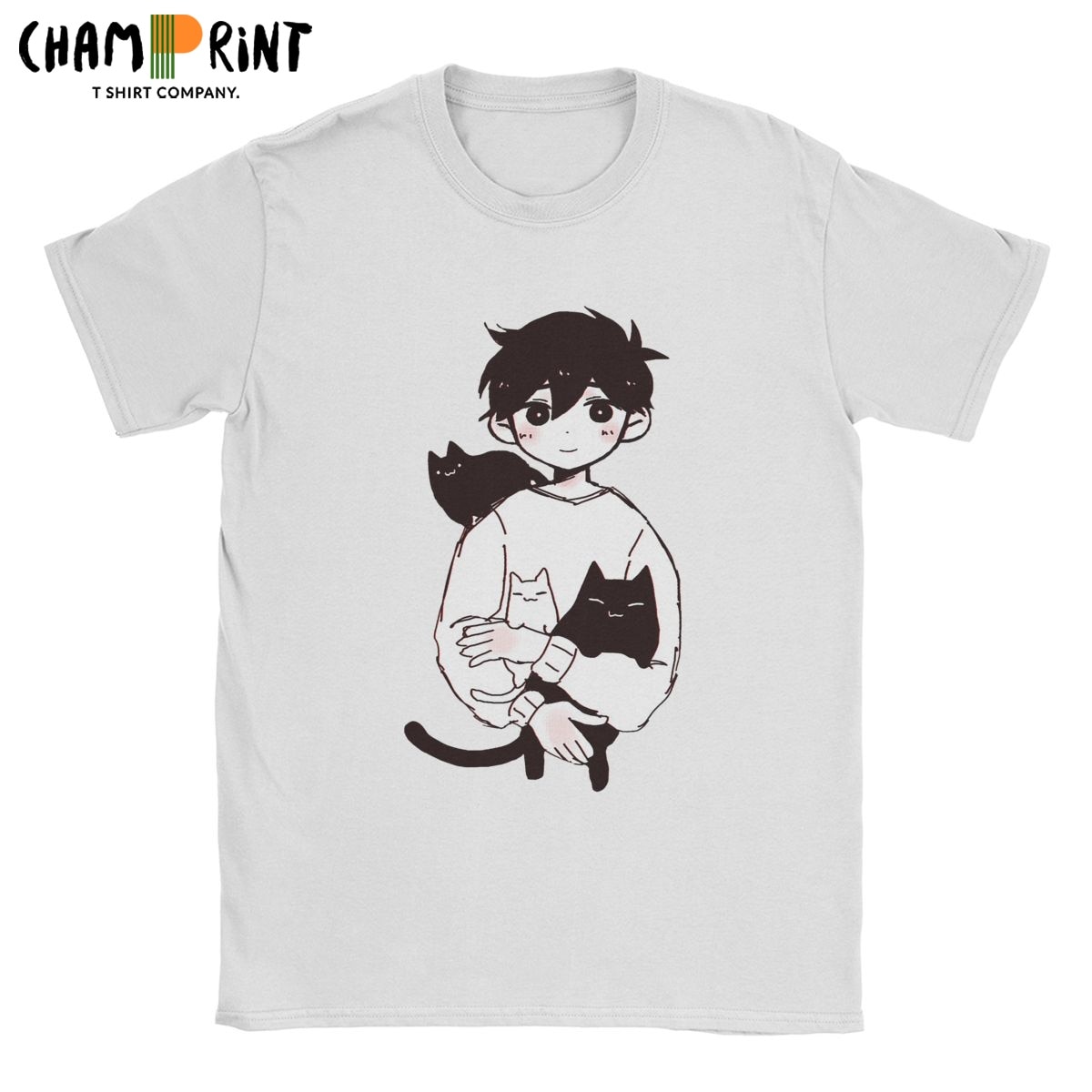 Omori Sunny And Mewo Cat Men T Shirt Cartoon Anime Game Funny Tees Short Sleeve Round - Omori Plush