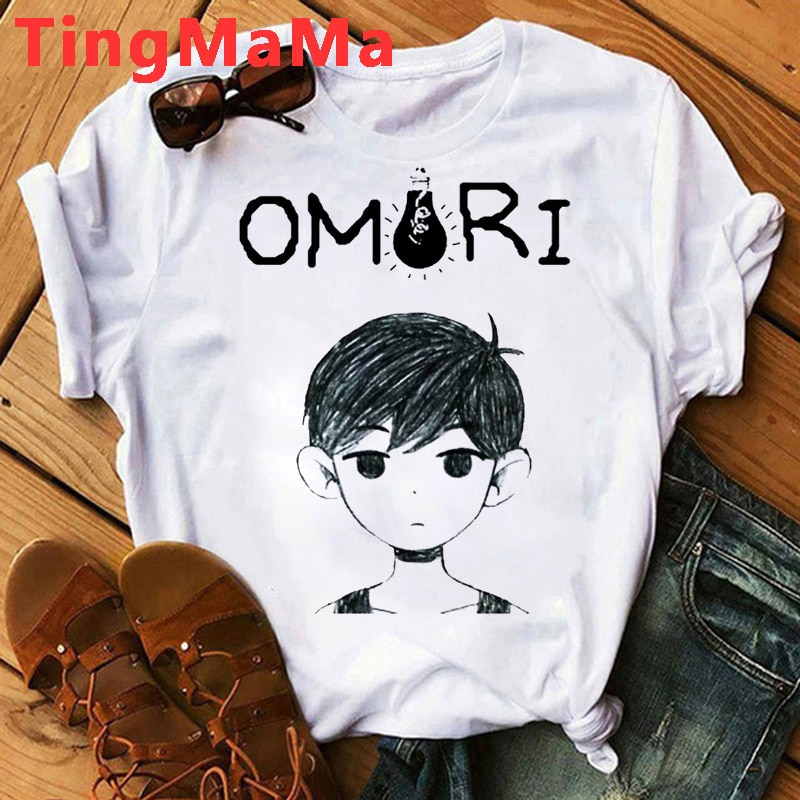 Omori t shirt male japanese vintage graphic white t shirt clothes t shirt y2k 3 - Omori Plush